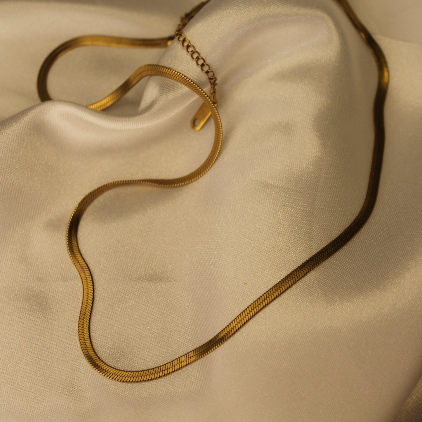 Golden Flat Snake Chain