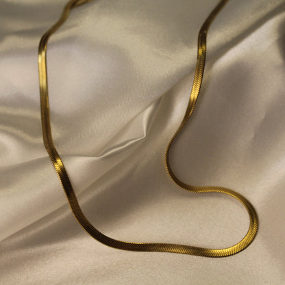 Golden Flat Snake Chain