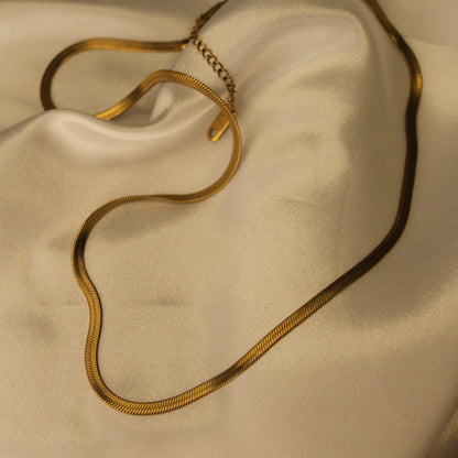 Golden Flat Snake Chain